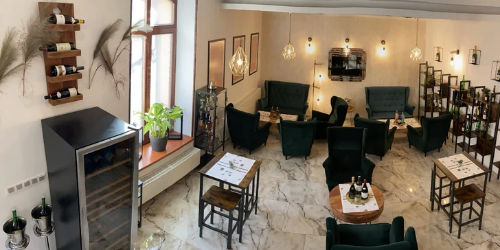 Degustace vín se someliérem pro 2 osoby: 5–6 vzorků a tapas