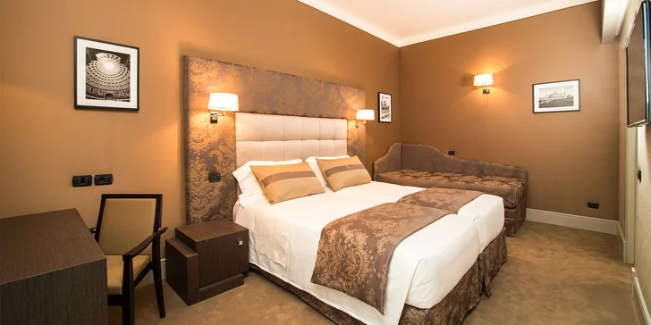 Pobyt v moderním hotelu v centru Říma se snídaněmi pro 3 osoby