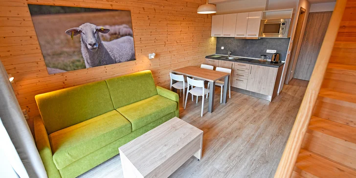 Apartmán na Dolní Moravě až pro 4 osoby: chata uprostřed přírody, hřiště, wellness a atrakce v okolí