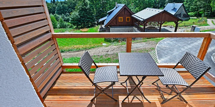 Apartmán na Dolní Moravě až pro 4 osoby: chata uprostřed přírody, hřiště, wellness a atrakce v okolí