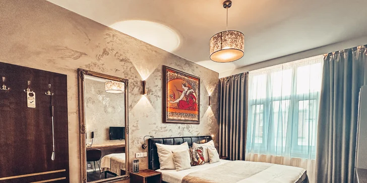 S láskou do Prahy: 4* hotel v centru, snídaně, láhev sektu i romanticky vyzdobený pokoj
