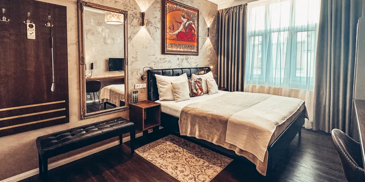 S láskou do Prahy: 4* hotel v centru, snídaně, lahev sektu i romanticky vyzdobený pokoj