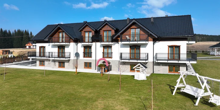 Apartmán v horské vesnici Lasówka: apartmán pro 3 až 6 osob, hodina v sauně, výlety