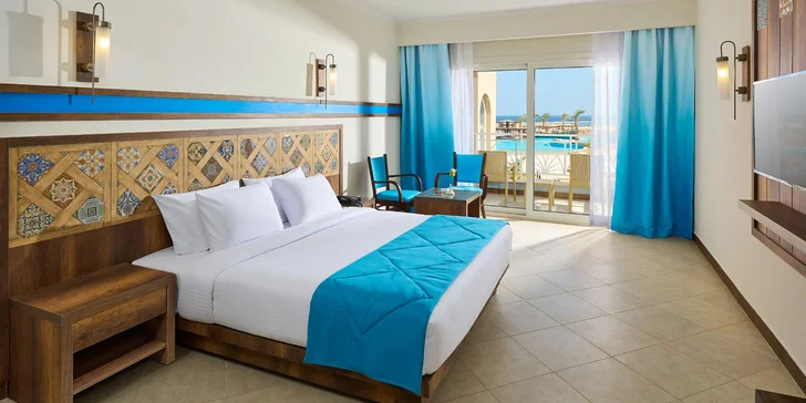 Letecky do Egypta: Hotel Lazuli and Resort***** s vlastní pláží, bazény i aquaparkem, all inclusive v ceně