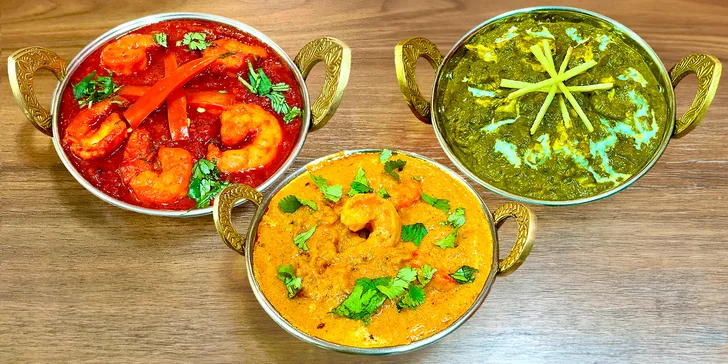 Otevřené vouchery na jídlo v hodnotě 600 nebo 1200 Kč do indické restaurace Royal Indian