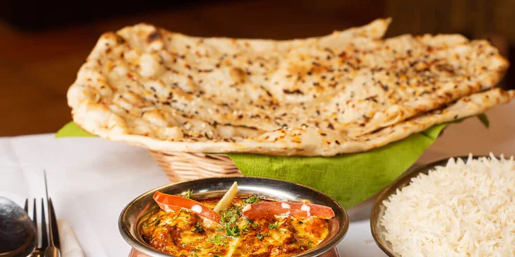 Otevřené vouchery na jídlo v hodnotě 600 nebo 1200 Kč do indické restaurace Royal Indian