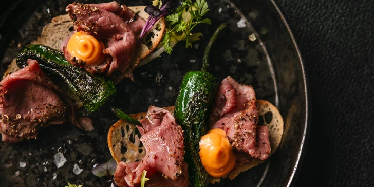 Degustační smoukované menu o 5 chodech pro 2 osoby
