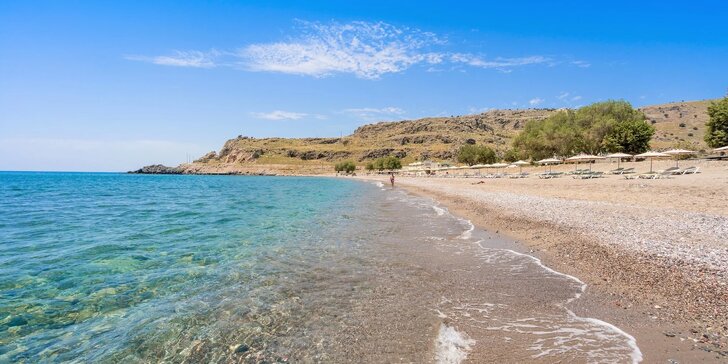 Letecky na řecký ostrov Rhodos: Hotel Lardos Bay*** kousek od pláže a program all inclusive soft