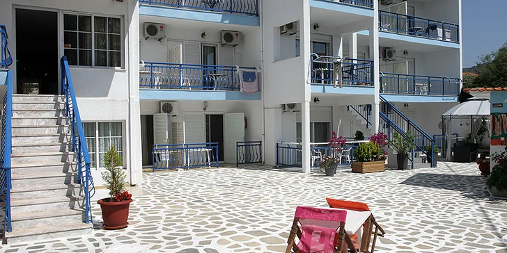 Letecký zájezd na řecký Thassos: apartmánový dům Marialena, bez stravy, 100 m od pláže