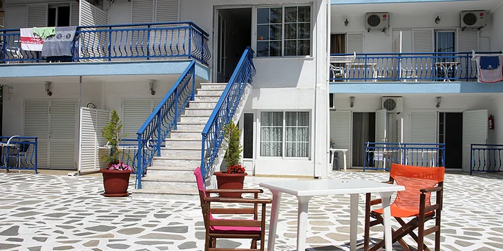 Letecký zájezd na řecký Thassos: apartmánový dům Marialena, bez stravy, 100 m od pláže