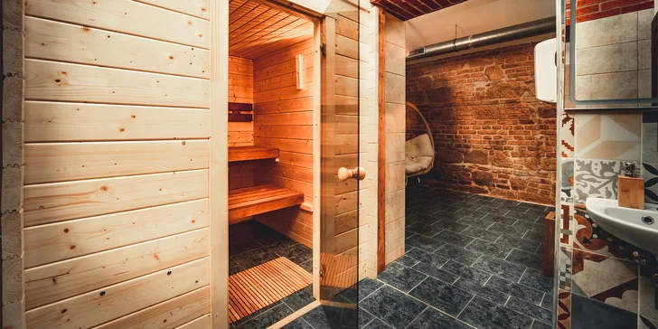 90-120min. privátní wellness: finská sauna i ochlazovací kýbl
