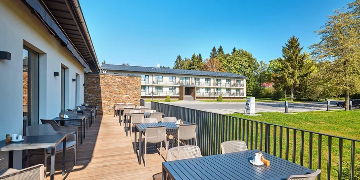Amanita resort Sněžné**** na Vysočině: snídaně nebo polopenze, multigolf i stezka pro děti
