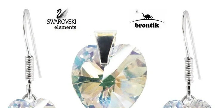 Souprava stříbrných šperků s kamínky Swarovski