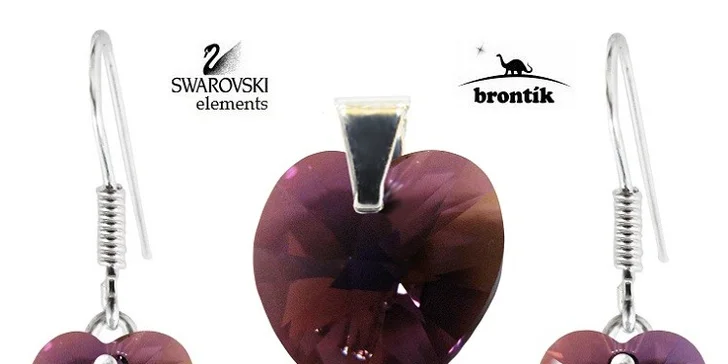 Souprava stříbrných šperků s kamínky Swarovski