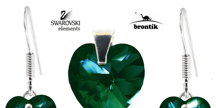 Souprava stříbrných šperků s kamínky Swarovski
