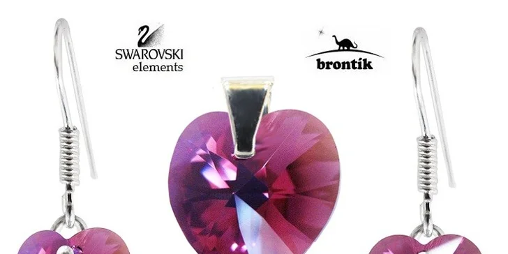 Souprava stříbrných šperků s kamínky Swarovski
