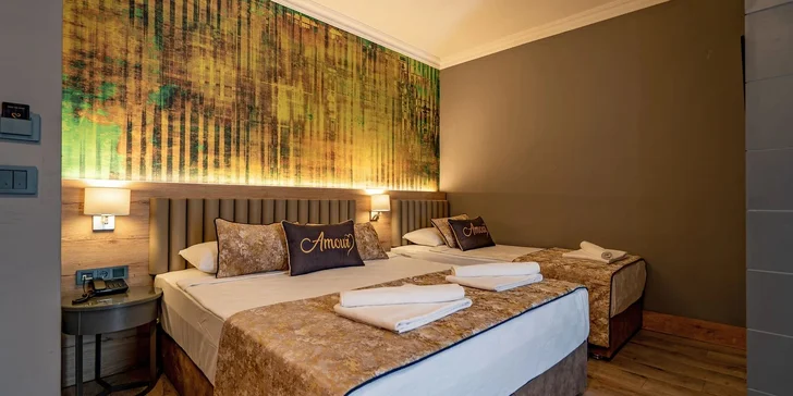 Turecko all inclusive včetně letenky: hotel Side Amour**** v centru letoviska, shuttle bus na pláž