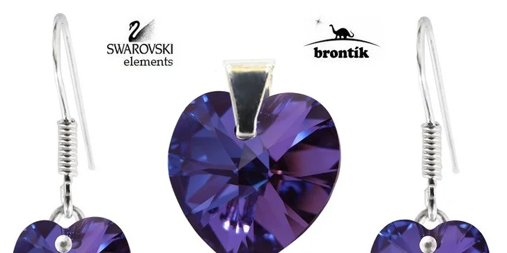 Souprava stříbrných šperků s kamínky Swarovski