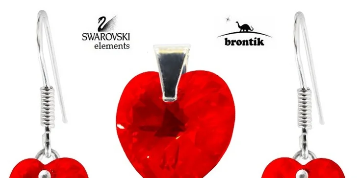Souprava stříbrných šperků s kamínky Swarovski