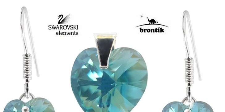 Souprava stříbrných šperků s kamínky Swarovski