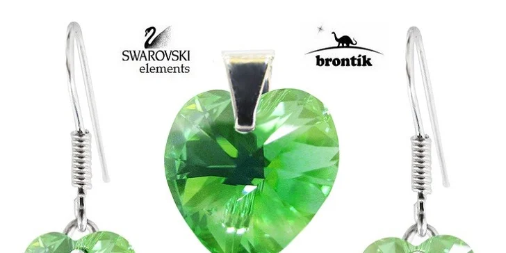 Souprava stříbrných šperků s kamínky Swarovski