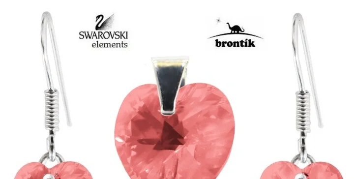 Souprava stříbrných šperků s kamínky Swarovski
