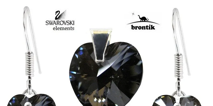 Souprava stříbrných šperků s kamínky Swarovski