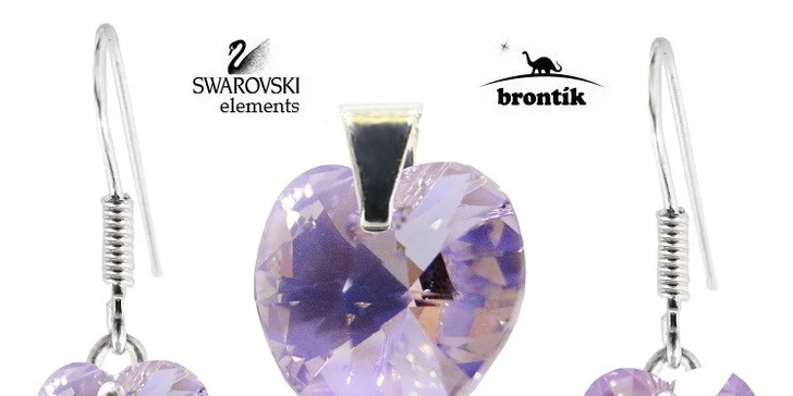 Souprava stříbrných šperků s kamínky Swarovski
