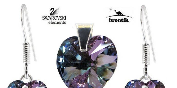Souprava stříbrných šperků s kamínky Swarovski