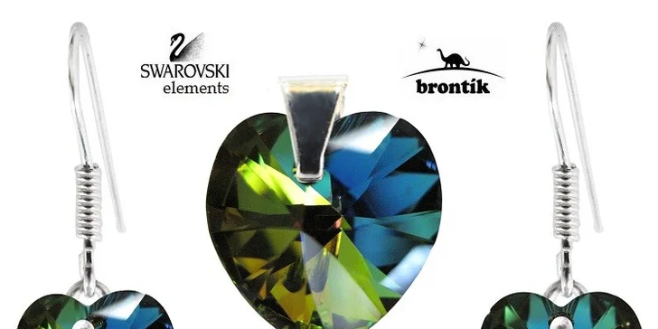 Souprava stříbrných šperků s kamínky Swarovski
