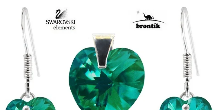 Souprava stříbrných šperků s kamínky Swarovski