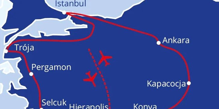 12denní cesta po Turecku: Kappadokie, Efez, Trója a Istanbul, polopenze v ceně, let z Prahy, Brna či Ostravy