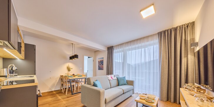 Moderní apartmány v Peci pod Sněžkou pro páry i rodiny: snídaně, relaxace i atrakce zdarma či se slevou