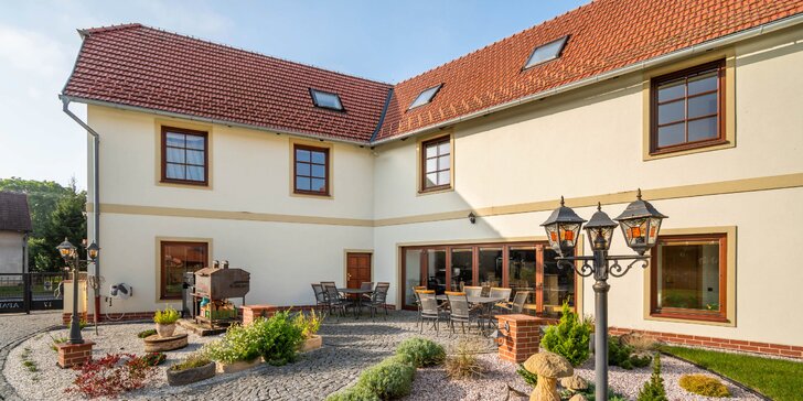Apartmány u hradu Kokořín: plně vybavená kuchyň, bazén se slanou vodou i možnost sauny