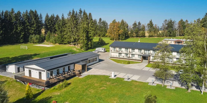 Amanita resort Sněžné**** na Vysočině: snídaně nebo polopenze, multigolf i stezka pro děti