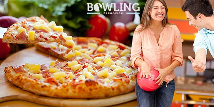 Hodina bowlingu až pro 6 osob. K tomu pizza!