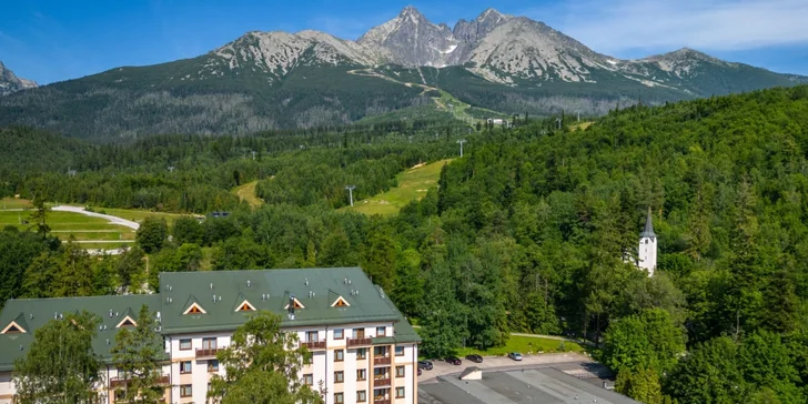 Pobyt v Tatranské Lomnici s polopenzí a wellness: pod Lomnickým štítem, 250 m od lanovky
