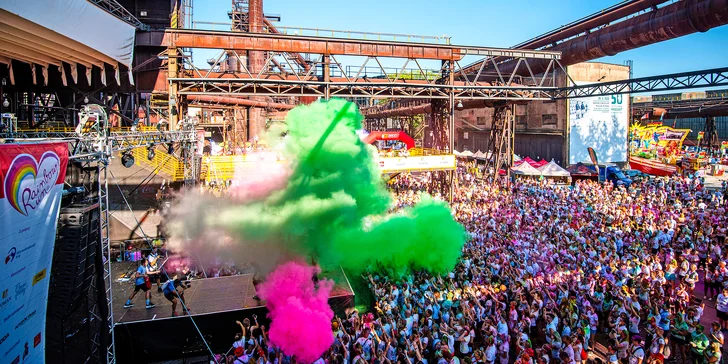 Vstup na Rainbow Fest v Dolní oblasti Vítkovice: hudba, zábava, stand-up a barevné běhy pro celou rodinu