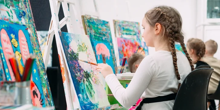 Odpoledne jako malované: kurz olejomalby pro děti, 1, 3 až 5 lekcí, včetně pomůcek