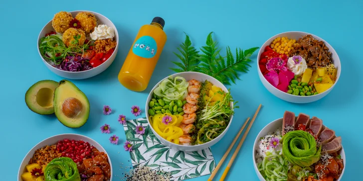 Nejsvěžejší Freší poke bowl v Auparku: krevety, losos nebo tempeh