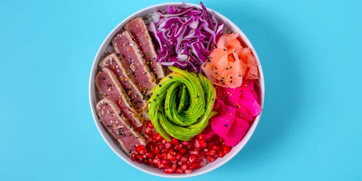 Nejsvěžejší Freší poke bowl v Auparku: krevety, losos nebo tempeh