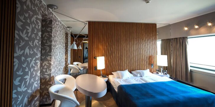 Moderní hotel v centru Košic: bufetová snídaně, 2hodinový wellness se saunou a vířivkou