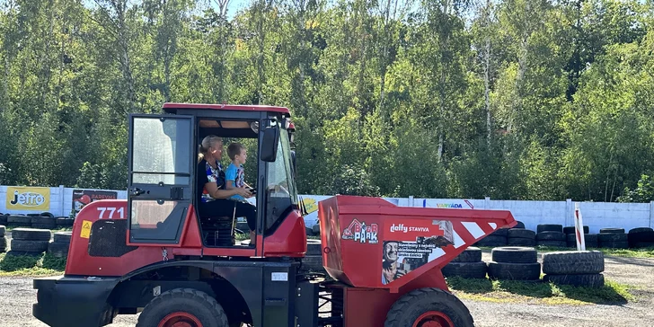 Vstup do BagrParku pro děti i dospělé: zábavní park, kde zkusíte řídit stavební stroje