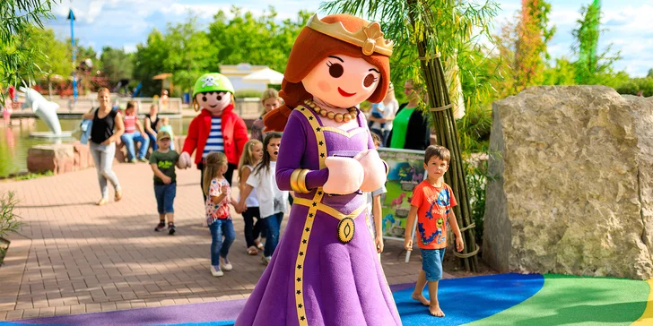 Výlet do německého zábavního parku Playmobil Fun Park: skluzavky, hrad i lanové prolézačky