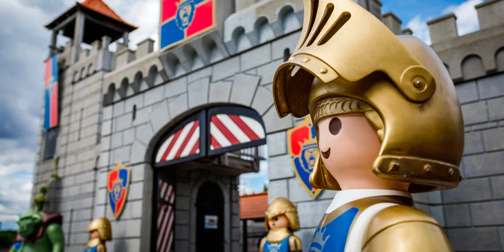 Výlet do německého zábavního parku Playmobil Fun Park: skluzavky, hrad i lanové prolézačky