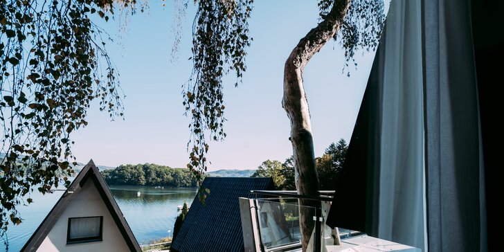 Rodinný spa resort u jezera Rożnowskieho: wellness, snídaně či polopenze, soukromá pláž