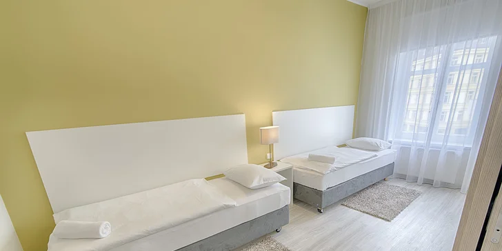 Nové apartmány v centru Karlových Varů s výhledem na Vřídelní kolonádu a dopolední vstupy do bazénu