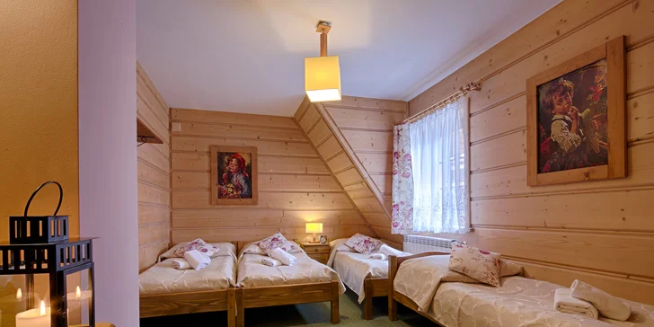 Horský penzion u Zakopaného se snídaní a hodina relaxace ve wellness