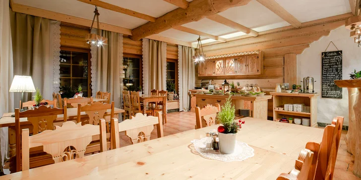 Horský penzion u Zakopaného se snídaní a hodina relaxace ve wellness