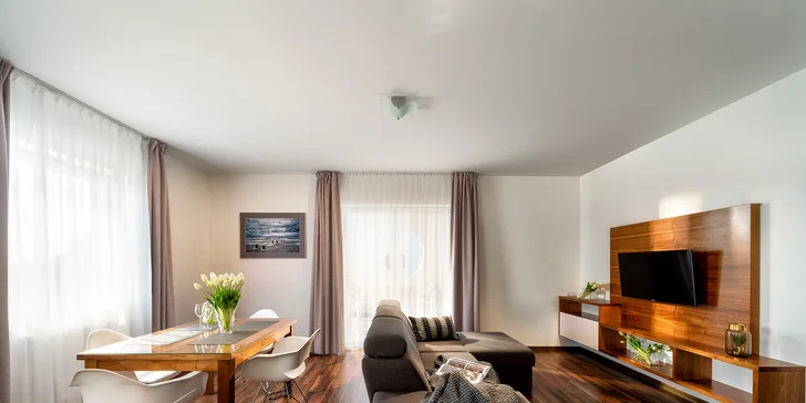 Moderní apartmány u Baltu: strava, neomezený wellness, skvělá herna i sleva do spa